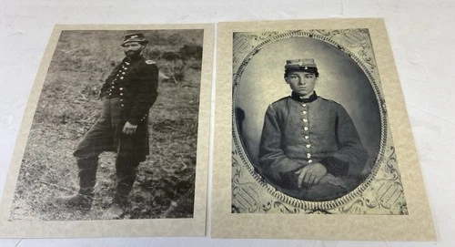 CIVIL WAR PRIVATE EDWIN FRANCIS JEMISON PORTRAIT  & Unknown PHOTO PRINT