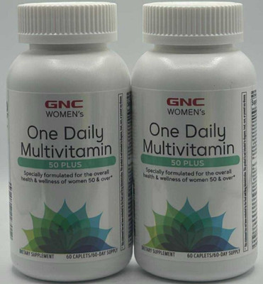 2PK GNC Womens One Daily Multivitamin 50+ ~ 60 Caplets EA ~ EXP 4/26 ~ FAST SHIP
