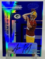 2005 LEAF CERTIFIED MIRROR BLUE ROOKIE AUTO AARON RODGERS SP /15