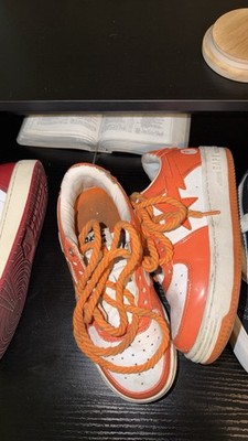 orange bape shoes