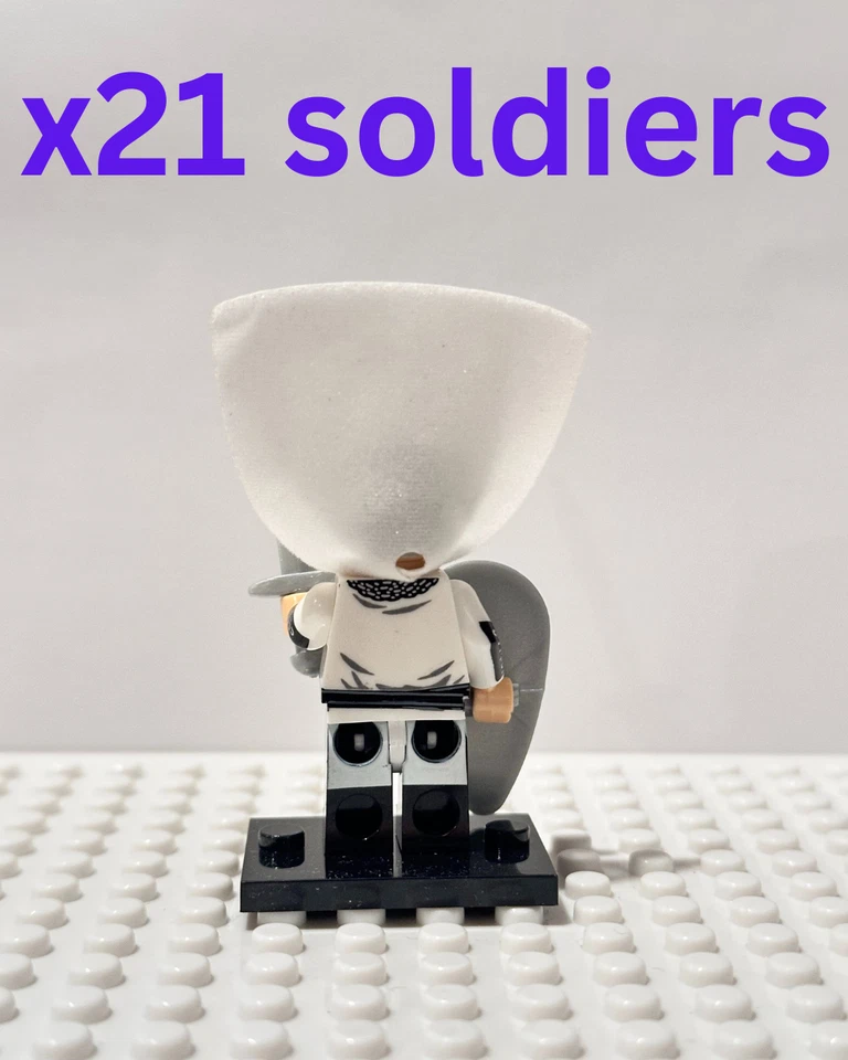 Minifiguras de caballero de ladrillo entrelazadas x21 romanos medievales espartanos griegos NUEVO Foto 4 de 4