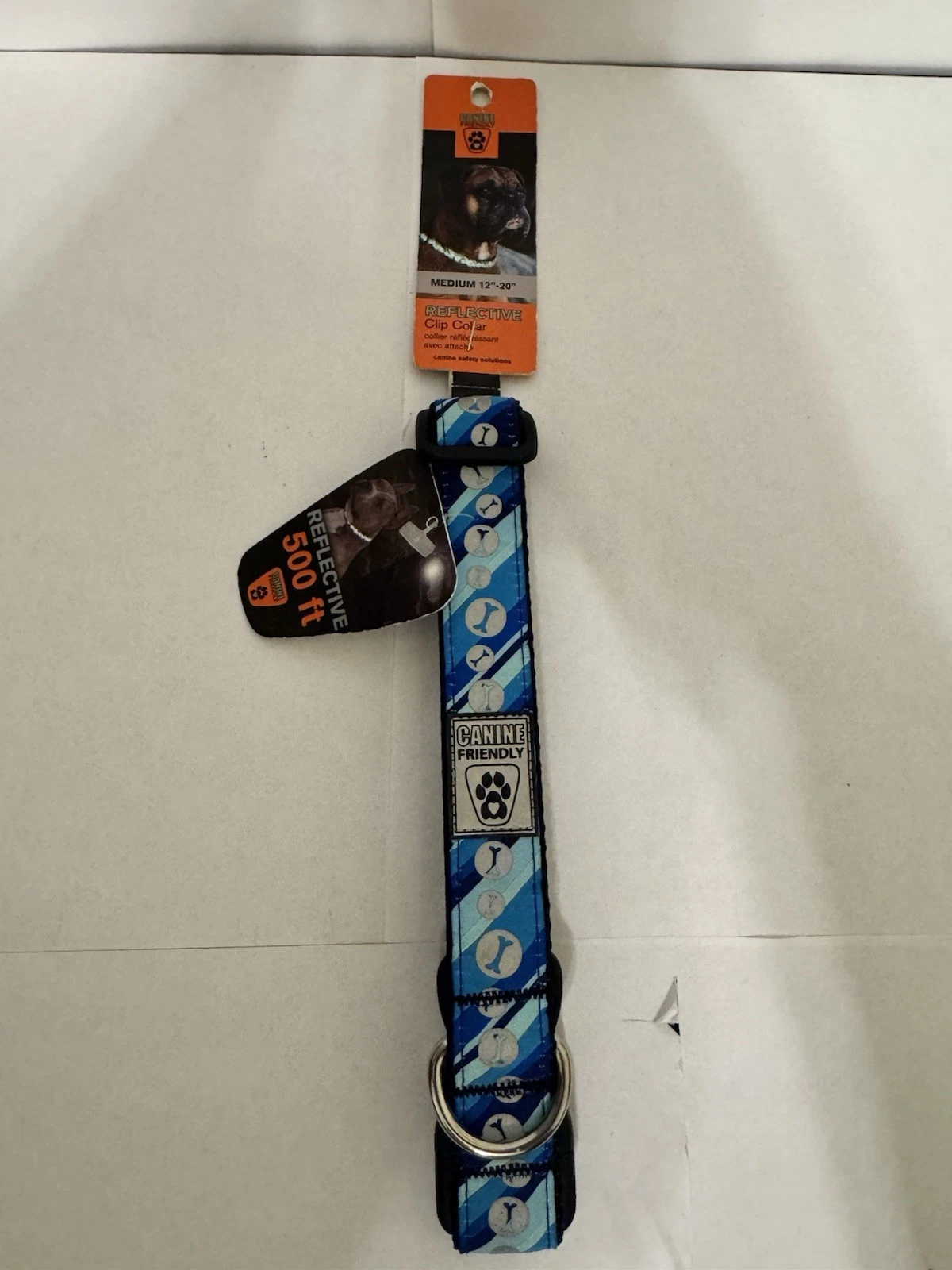 RC Pet Products Dog Collar Reflective Adjustable Size M/L 1” 12-20” Canine Fri