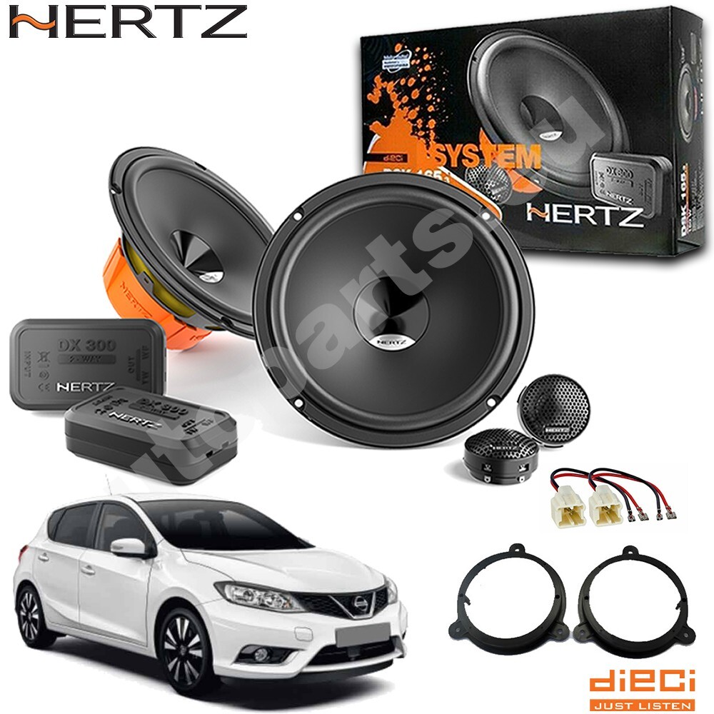 Kit 4 Casse Altoparlanti Anteriori Hertz DSK 165.3 per Nissan Pulsar dal 2014