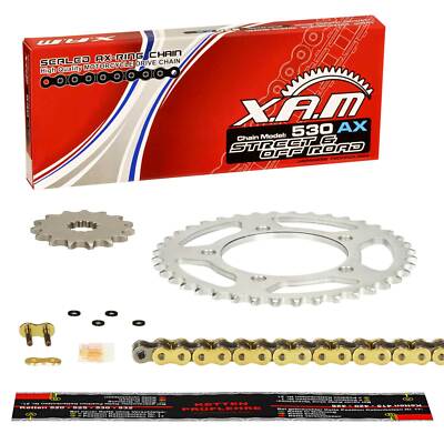 Kettensatz Kawasaki Z 650 B (KZ650B) 76-80, XAM EXTRA verstärkt GOLD G&B, X-Ring