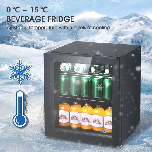 42L Getränkekühlschrank Mini-Kühlschrank mit Glastür Bierkühlschrank 0-15°C - Bild 2 von 8