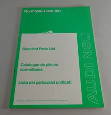 Parts catalogue standard parts Audi + NSU from 1972
