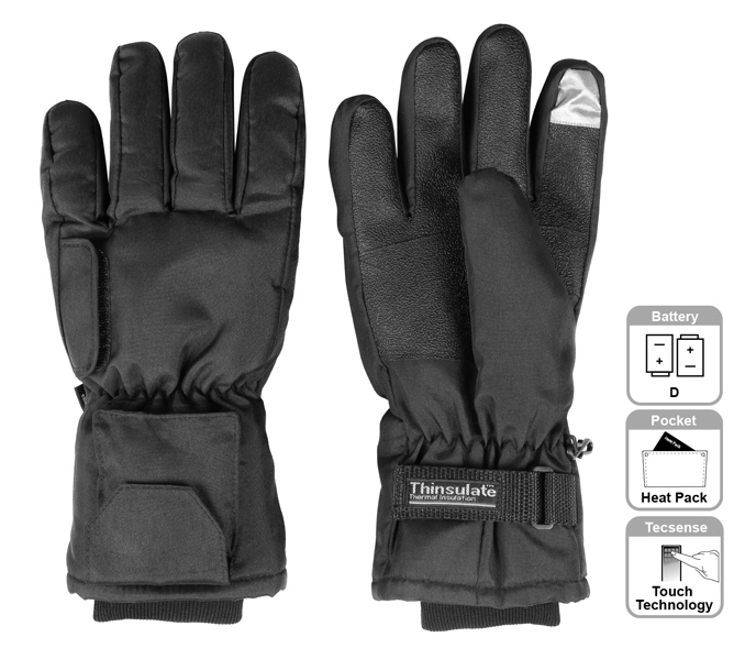 Battery Heated Gloves Thermal Insulated Mens Ladies Winter Electric  Touchscreen