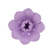 Mega Crafts - 12" Handmade Paper Pedal Flower - Lavender, 1PC