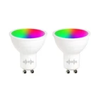 GU10 LED Smart Wifi Light Bulb Compatible w/ Alexa Google Home RGBCW Colors 2-pk