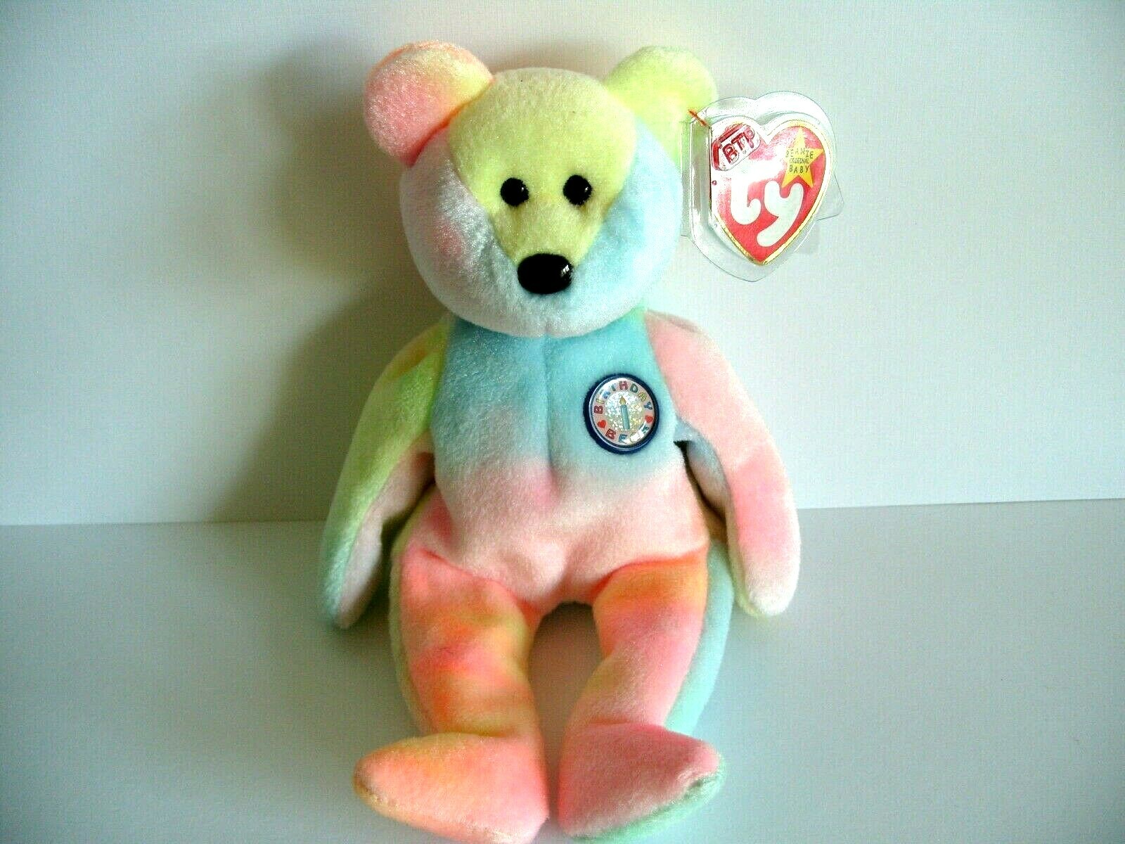 TY BEANIE BABY B.B. BIRTHDAY BEAR - MINT CONDITION - RETIRED WITH TAGS