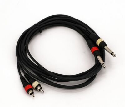 Audio-Kabel 3m Stereo-Klinke Cinch 3 Meter High Quality Jack 6,3mm Adapter
