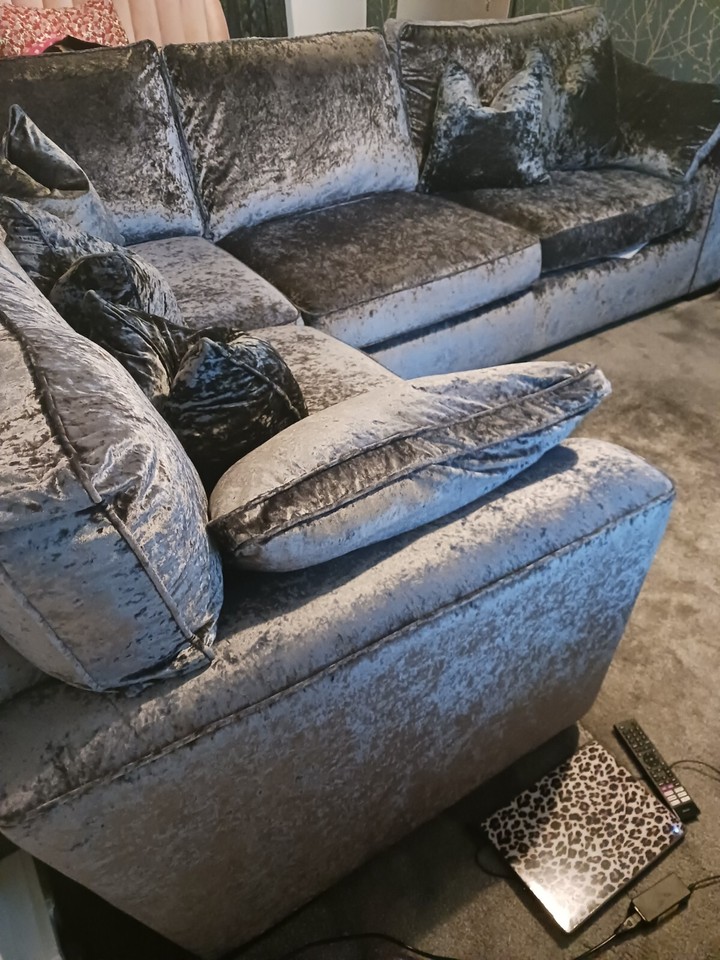 next corner sofa and footstool eBay