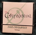 Vintage THE CONTINENTAL Wilshire Blvd Beverly Hills California Pack of Matches — photo 1