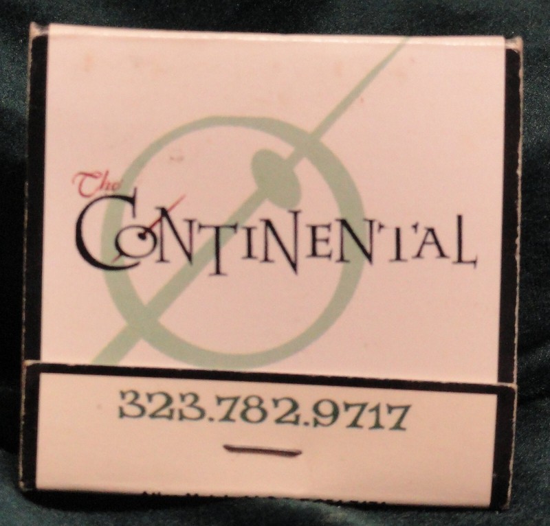 Vintage THE CONTINENTAL Wilshire Blvd Beverly Hills California Pack of Matches