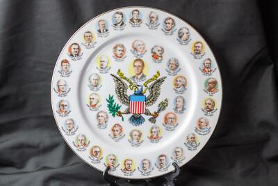 President's Plate bis zu George H. W. Bush 1989, Vintage-Sammelteller USA, 26cm