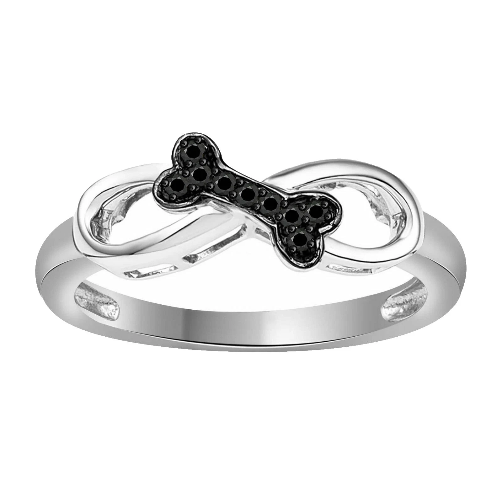 Hueso Negro Anillos de Moda