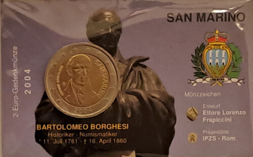 2 € Infokarte San Marino 2004 Bartolomeo Borghesi - Bild 1 von 2