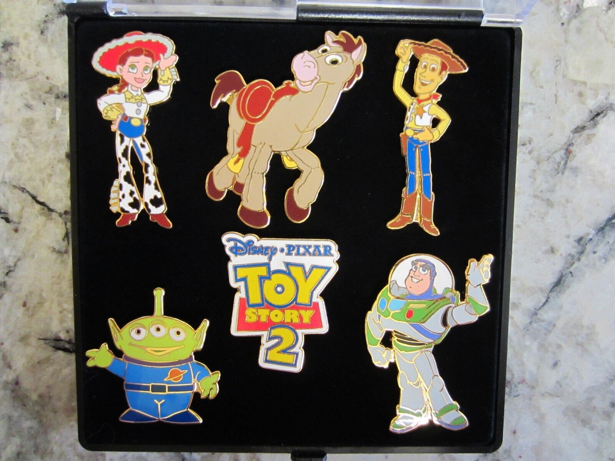 Disney Pixar Toy Story 2 Cast Member Pin Set Woody Buzz Lightyear