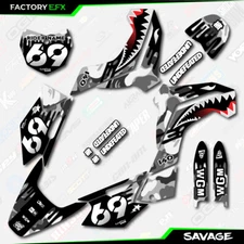 Gray Savage Graphics Kit fits Kawasaki 19-24 KLX140 KLX 140 Decals