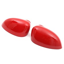 Fits 2010 Fiat 500 Abarth 595 Red Side Rear View Mirror Clip-on Cover Cap Pair