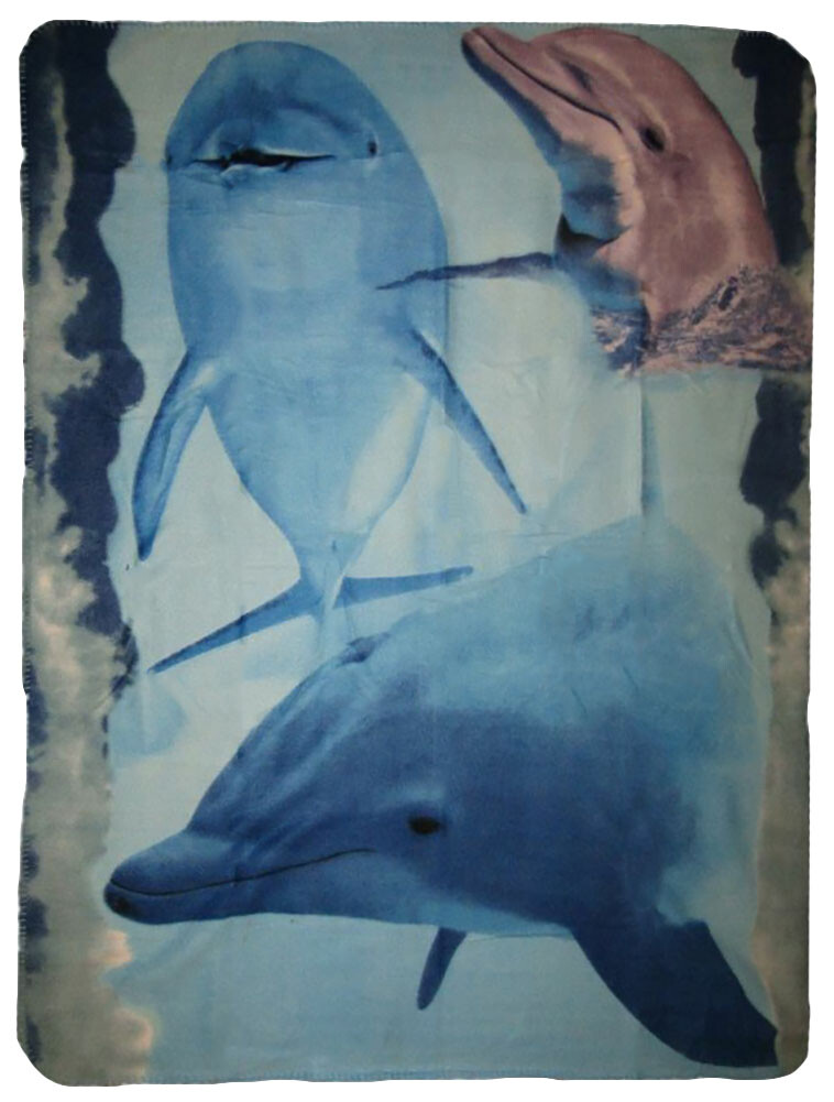 Dolphins Porpuse Mammals Fish Sea Life 50x60 Polar Fleece Blanket