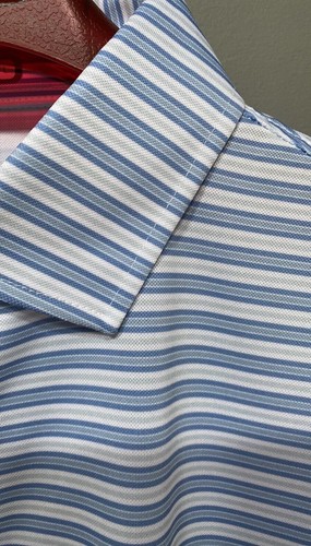 GENTEAL Resort Collection Micro Pique Polo Shirt Men's Size Medium Bluejay - Picture 6 of 8