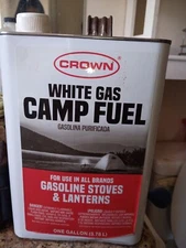 Crown White Gas Camp Fuel for Use in Gasoline Stoves and Lanterns, 1 Gallon- USA