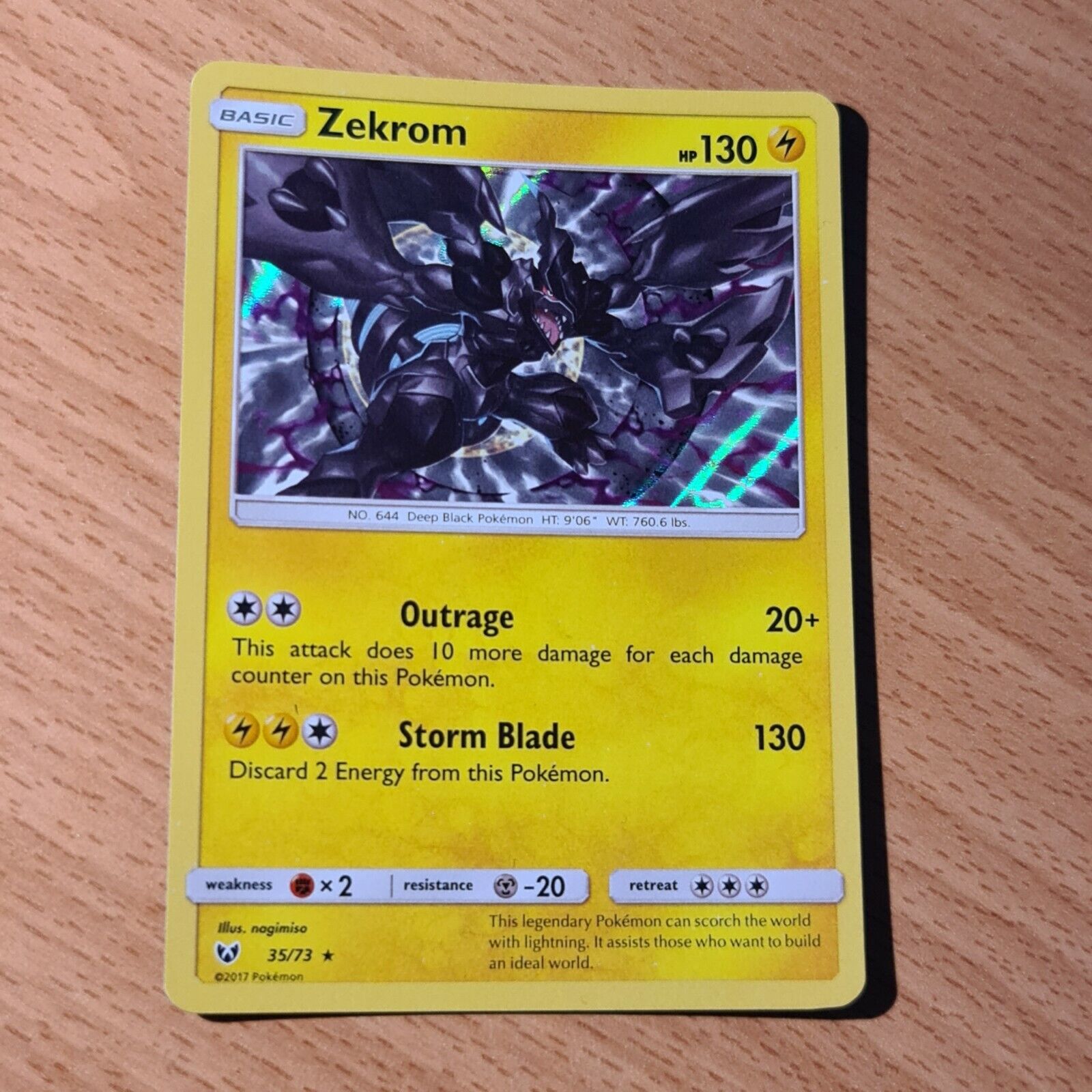 Carta Pokemon Zekrom (35/73) Foil