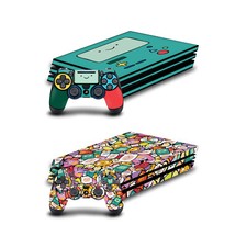 OFFICIAL ADVENTURE TIME GRAPHICS VINYL SKIN DECAL FOR SONY PS4 PRO BUNDLE