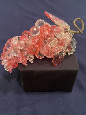 Vintage Pink/Peach/White Grape Jewels For Tree Ornaments, Wine Bottle Ornaments