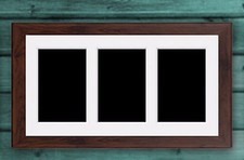 Multi Aperture Picture Frame 3 10" x 8" Photo Frame Black D.Oak Oak White Mount