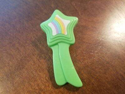 My Little Pony (G1) - Light Green Shooting Star Brush w/ Rainbow (Tickle)