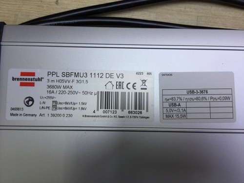 Brennenstuhl Premium-Protect-Line 120000A, I32652 - Photo 2/2