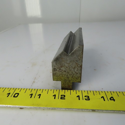 4" Press Brake Forming V Angle Die Block 1/2" Tang 21/4" Ht. 11/4