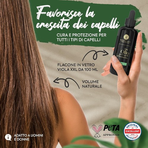 Olio di Rosmarino Per Capelli e Cuoio Capelluto Arricchito 100ml + BIOTINA - Imagen 3 de 9