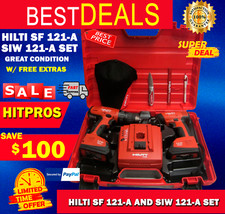 JUEGO HILTI SF 121-A Y SIW 121-A, EXCELENTE ESTADO, CON EXTRAS GRATIS, ENVÍO RÁPIDO