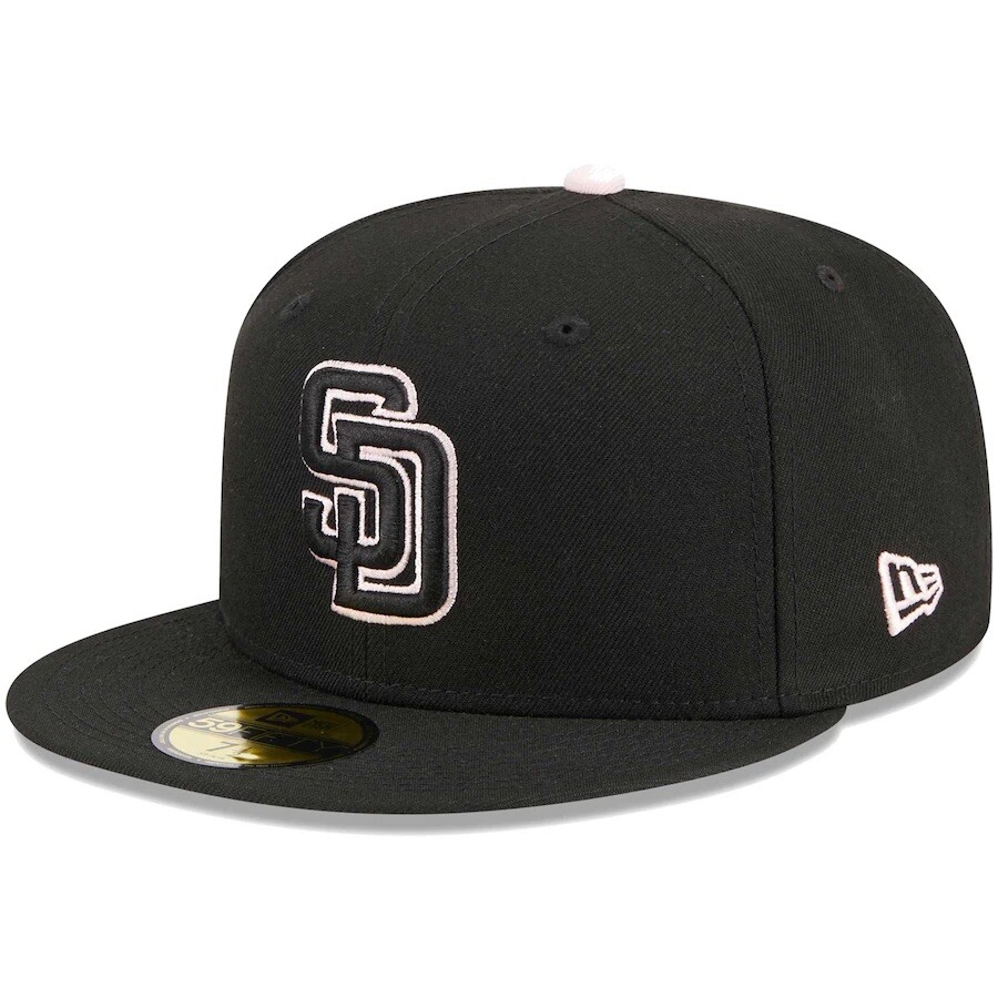 New Era San Diego Padres Black 5950 Hat 2016 ASG Patch Size