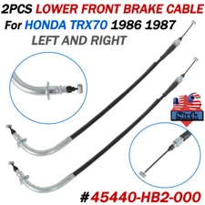 LEFT & RIGHT LOWER FRONT BRAKE CABLE KIT FOR HONDA TRX70 1986-1987 45440-HB2-000