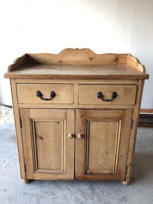 Antique Pine Cabinet Wooden Baby Changing Table Dresser Old Buffet