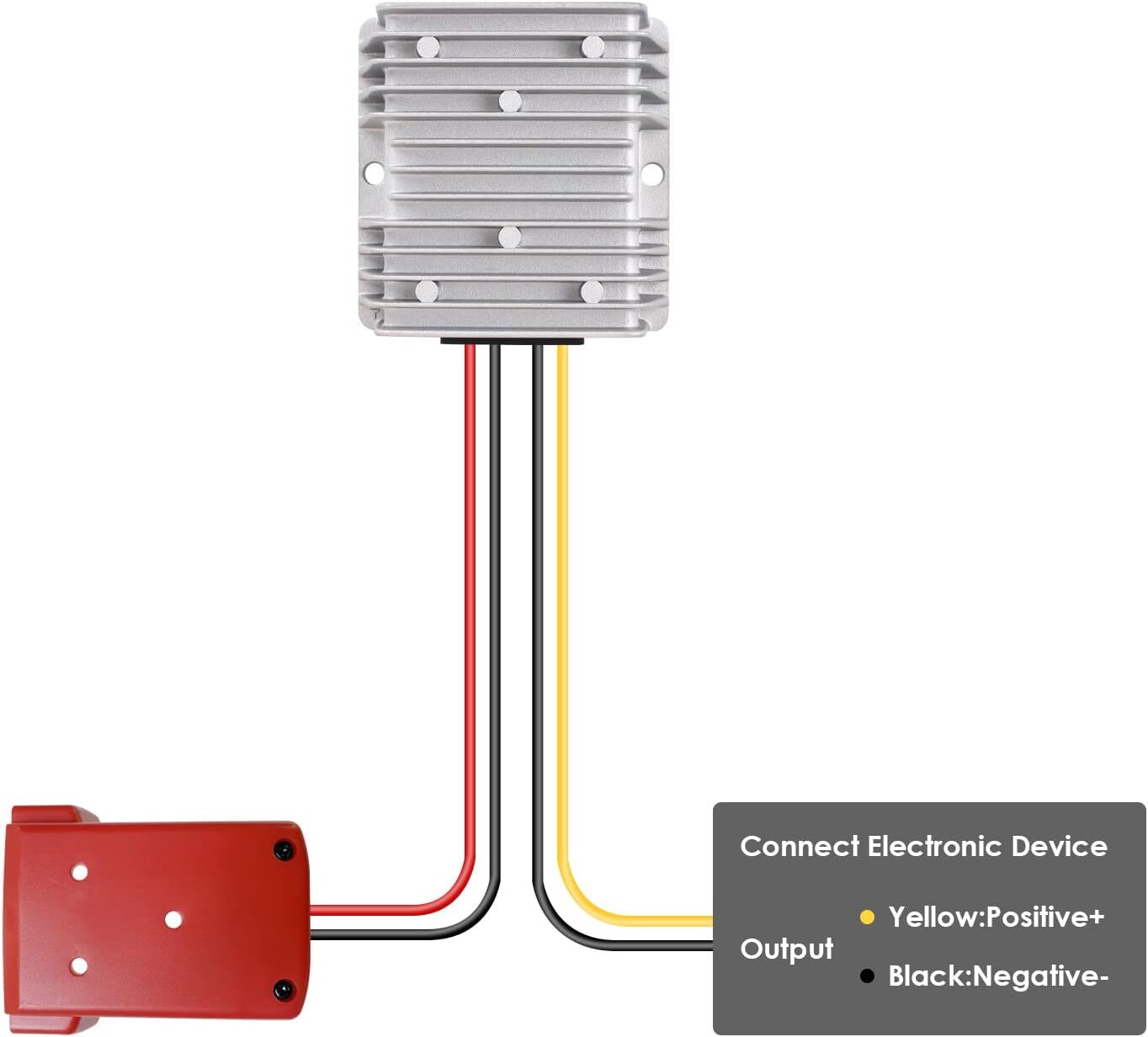 DC 18V to DC 12V Step Down Converter Adapter For Makita 18V Li-ion Battery DIY Automatic Buck Boost Voltage Regulator - 1420