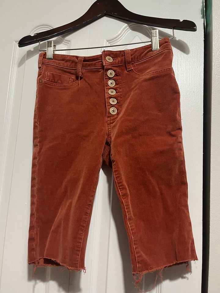 Pantalones Cortos Largos Anthropologie Pilcro Cobre Talla 26 Foto 2 de 4