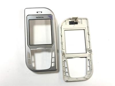 Original Nokia 6670 A-Cover Front Display Glas Schale Oberschale Gehäuse Silber