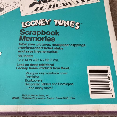 NEU VERSIEGELT NOS Vintage 1990 Warner Bros. Looney Tunes Sammelalbum Bugs Hase - Bild 4 von 5