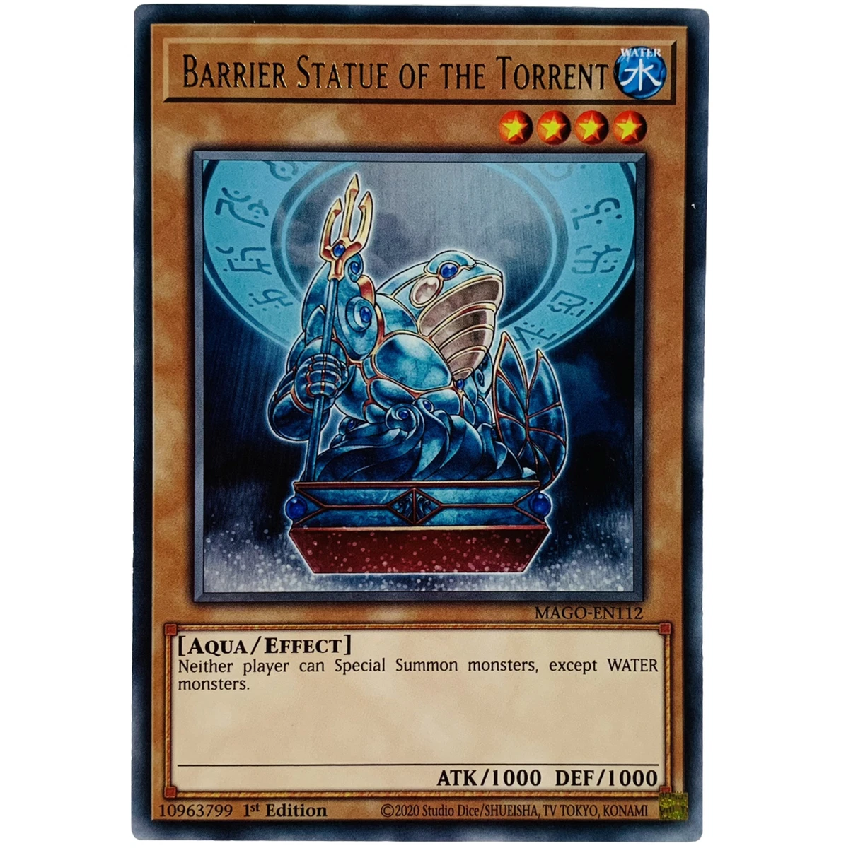 YUGIOH Barrier Statue Of The Torrent MAGO-EN112 1st Edition NM.