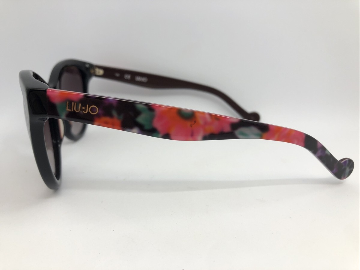 NEW Liu Jo LJ629S 001 Black With Flowers 54.18.135 Women display picture 2