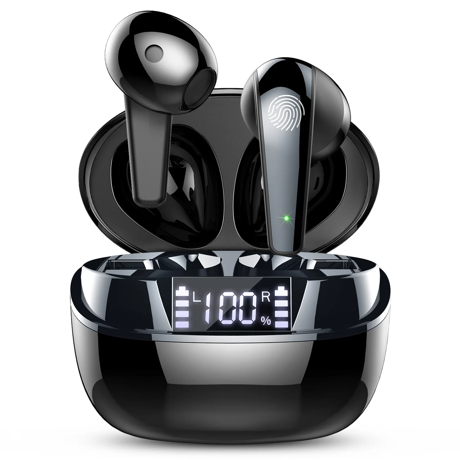 Wireless Earbuds with Bluetooth 5.3, Dual Mic Noise Cancelling, 35H Playtime, HD Sound, Comfort Fit