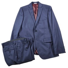 Joseph Abboud Suit Boys Size 18 2 Piece Pants 33x30 Navy Blue Stretch Formal