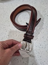 Brighton Mens Leather Belt Beautiful Leather New With Tag Size 32