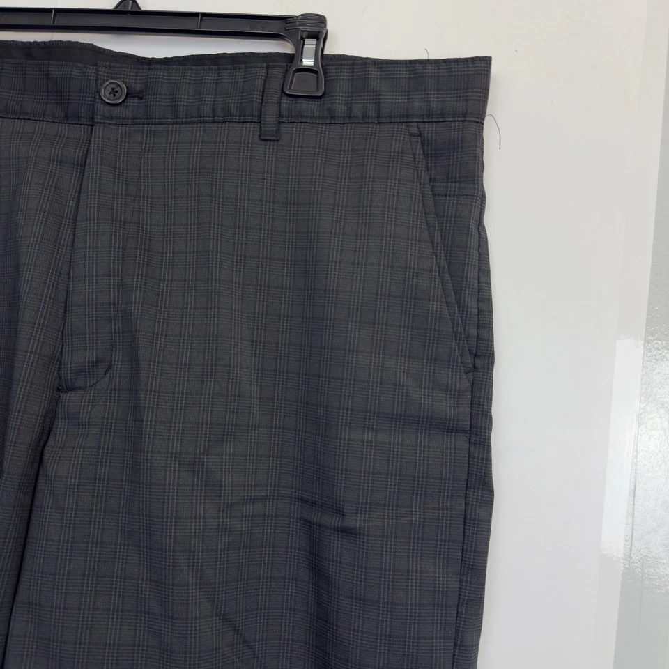"Lote de 2 pantalones cortos de golf Greg Norman Tasso Elba a cuadros para hombre 40 frente plano 10,5"" gris" Foto 4 de 4