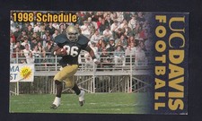 1998 Cal-Davis Aggies Football Pocket Schedule Bruegger's Bagels